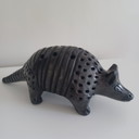 "Ceramica messicana d'epoca - firmata Dona Rosa armadillo - barro negro - Oaxaca"