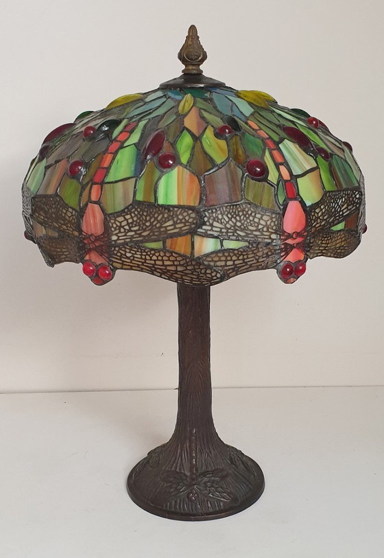Image 1 of Tiffany table lamp 6 Dragonfly