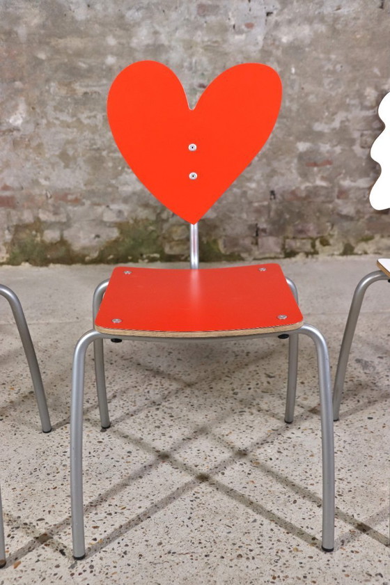 Image 1 of Agatha Ruiz de la Prada – “Agatha Infantil” Children’s Table and Chairs – Set of 4 – Amat-3 – Spain – 1990s