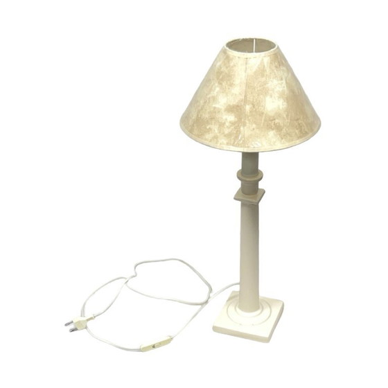 Table Lamp By Kostka France (Ref. T 200), Ceramic, 1970s/80s, Retro/Vintage Column Style. – Plastic (photo 10 of 16)