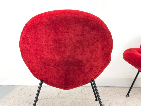 Fauteuils rouges de salon par Fritz Neth pour Correcta, années 1950, lot de 2 – Textile (photo 6 of 20)