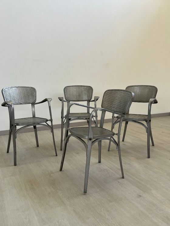 Image 1 of Aluminiumstühle - Avec-Plakette « Gaston Viort - Salon de Provence »