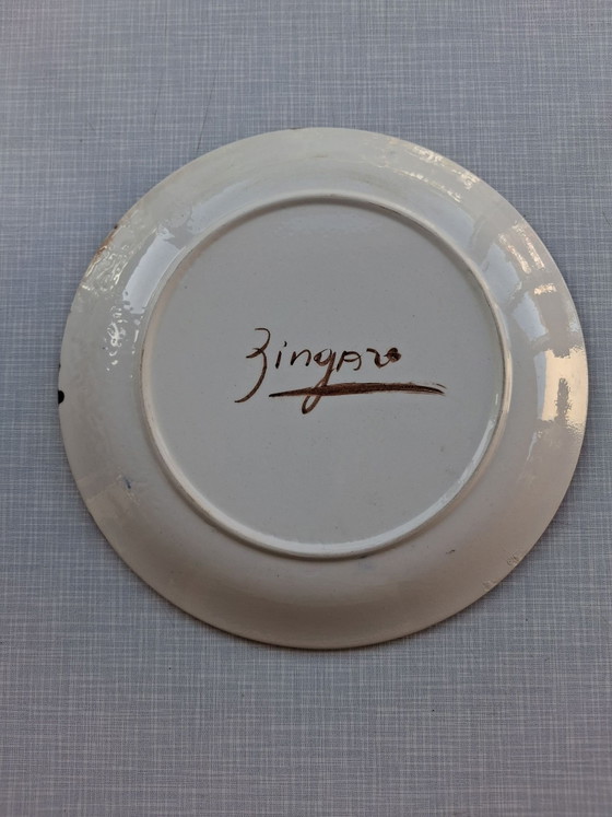Piatto in ceramica con decoro drago firmato Zingaro – Stoviglie (photo 5 of 5)