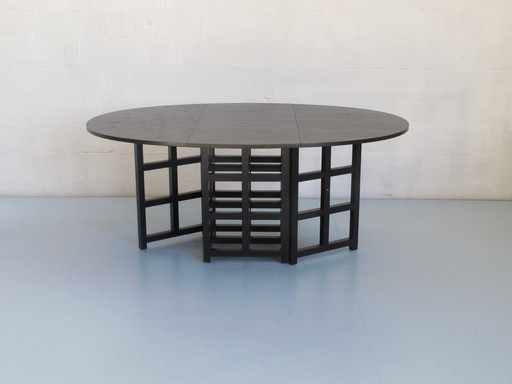 Table en Frêne Teinté Noir Charles Rennie Mackintosh pour Cassina Italia