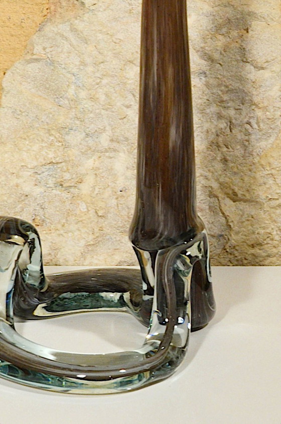 Vase en trompette, verre d’art dans le style de Murano, soufflé bouche, H59cm – Glass, Murano Glass (photo 5 of 7)