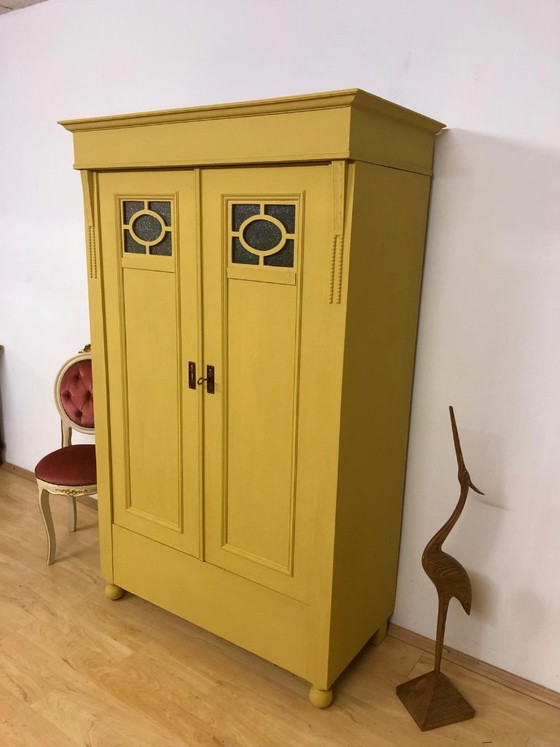 Image 1 of Simple Art Nouveau cabinet, antique wardrobe, country-style cabinet circa 1910 / shabby chic.