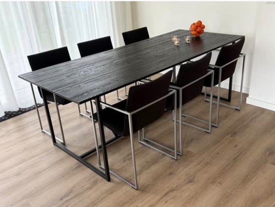 Image 1 of Set di 6 sedie da pranzo Arco Frame, tavolo incluso.