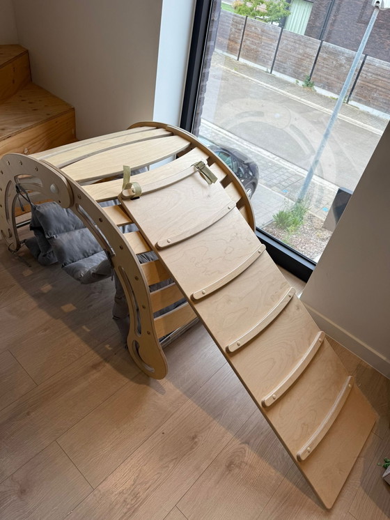 Image 1 of Collapsible Waldorf rocker XXL | climbing arch/slide & cushion