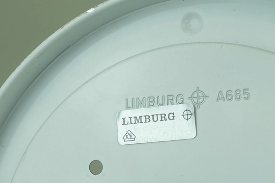 Image 1 of glashuette limburg applique o incasso in vetro con anello in ferro 1960s 70s