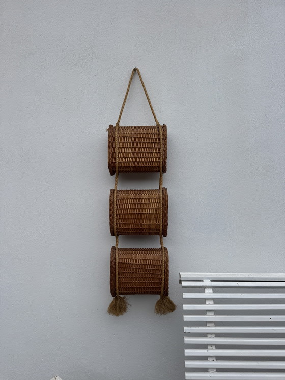 Servitore sospeso in vimini rattan anni '60 – Decorazioni murali (photo 2 of 13)