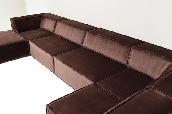 Divano componibile COR Trio marrone cioccolato Germania Svizzera 1972 NUOVA TAPPEZZERIA, Divani modulari (foto 3 di 20)