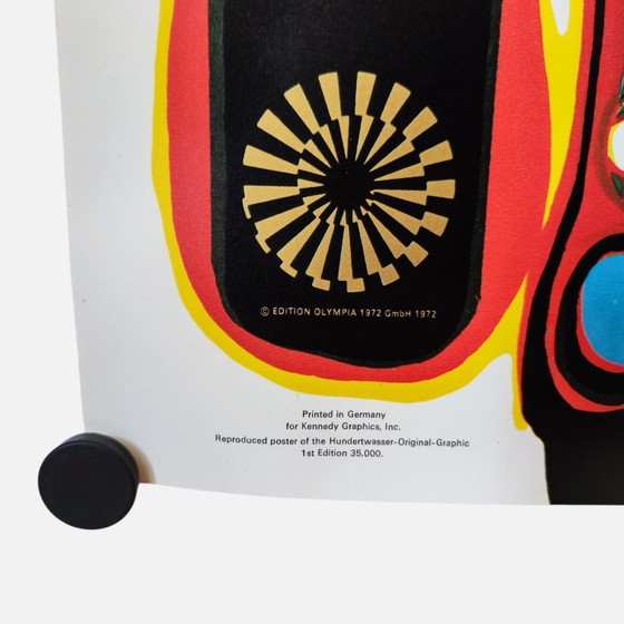 Hundertwasser / Olympic Games 1972 Munich / Vintage Sport Poster, Paper, Multi Color (photo 9 of 10)