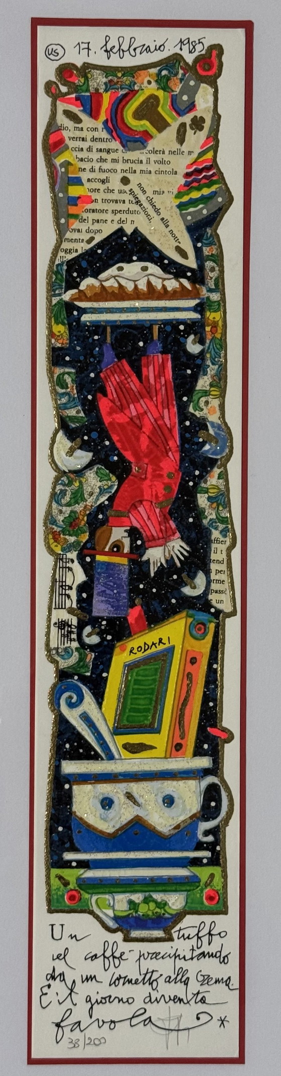 René Siebdruck 20x20cm, Das Lächeln-Paradoxon, Pop, Wohnaccessoires – Lithographien & Drucke, Paper, Wood (photo 2 of 5)