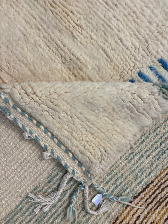 Image 1 of Berber Colorful Moroccan Beni Ourain Wool Rug 160x250 cm - Berber Moroccan Rug - Handmade Boho Floor Carpet with Bold Multicolor