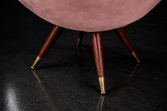 Image 1 of Vintage Mid-Century Space Age Velours Loungeset van Paged, 1972, set van 3