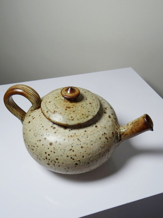 Image 1 of Jean-Pierre Prud'homme La Borne geglazuurde steengoed theepot, jaren 70-80