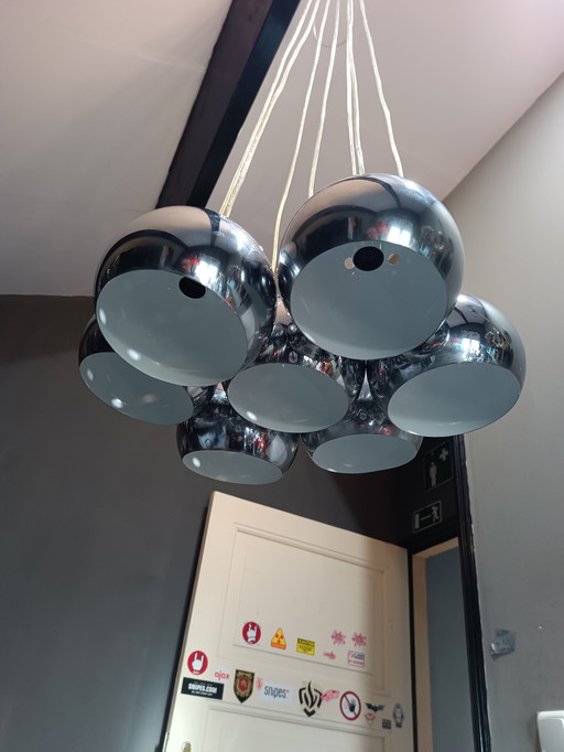 Pendant lamp with 7eyball bulbs retro style