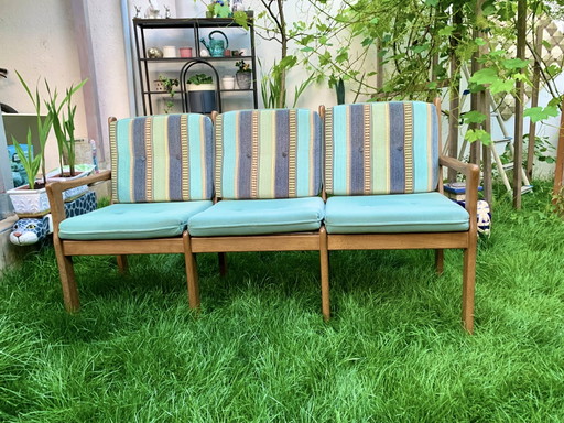 Danish Mid Century 1960er Teakholz Sofa 3-Sitzer Couch Skandi Scandi