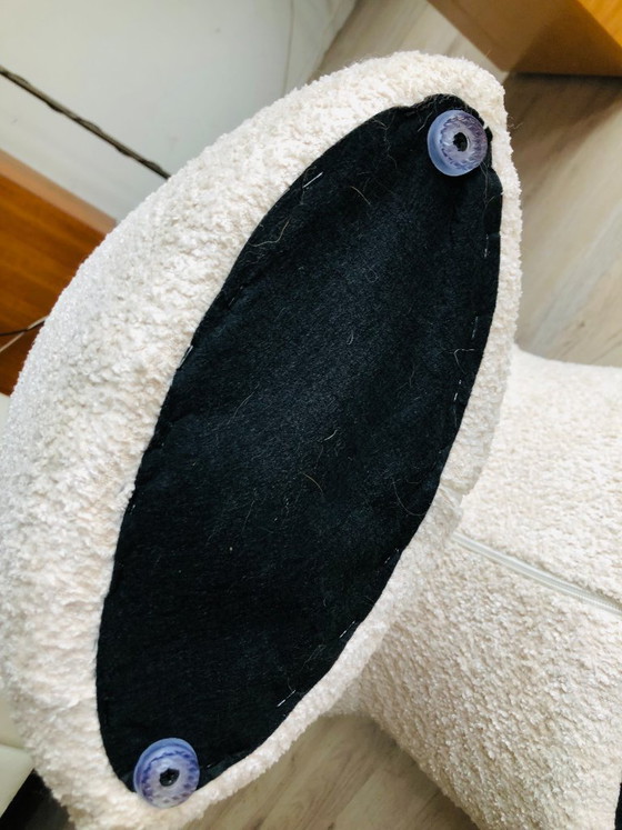 Image 1 of By-Boo - Puf Sahi - Puf Sahi beige y blanco