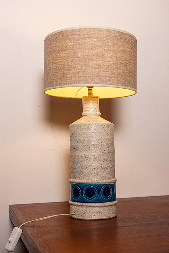 Image 1 of Grote Italiaanse keramieken vloerlamp van Aldo Londi voor Bitossi 1960.