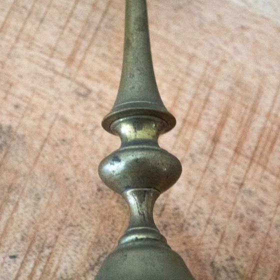 Antique French Brass Candlesticks, Late 19th Century – Candle holders (photo 7 of 8)