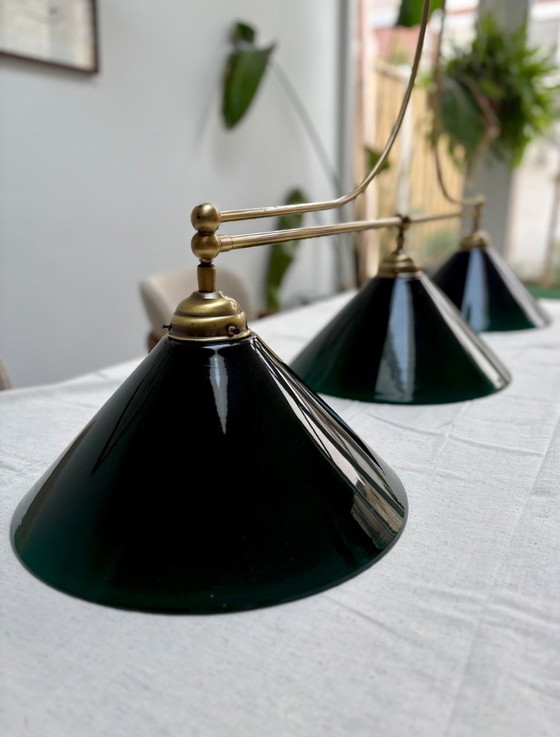 Image 1 of Vintage green Art Deco dining table lamp