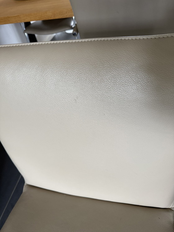 Image 1 of Leolux eetkamerstoelen (6x), model Freyr, kleur Taupe; Wapiti