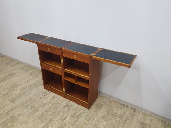 Desserte en teck de Reno Wahl Iversen pour Dyrlund, Danemark, années 1960 – Brass (photo 15 of 25)