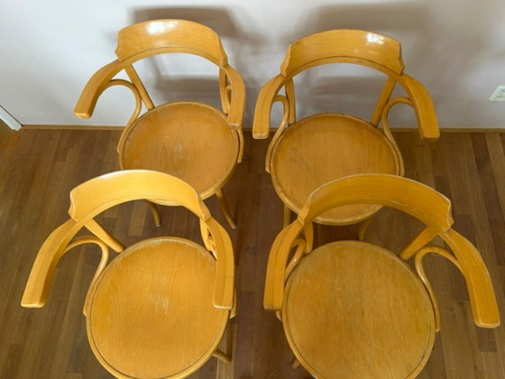 4x Buchenstühle – selection norm, Esszimmerstühle, Wood (photo 3 of 5)