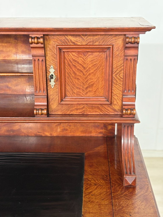 Magnifique bureau d'écriture de l'époque Gründerzeit – Bureau/secrétaire ancien de grande qualité, datant (photo 7 of 24)