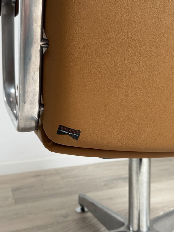 Drabert Conference Armchair, 1970s – Mid-Century Design – Conference chairs, Leather, Metal (photo 3 of 5)