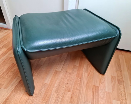 Pouf Leolux Bora Bora original en cuir vert foncé – hockers en poefs, Leather (photo 2 of 11)