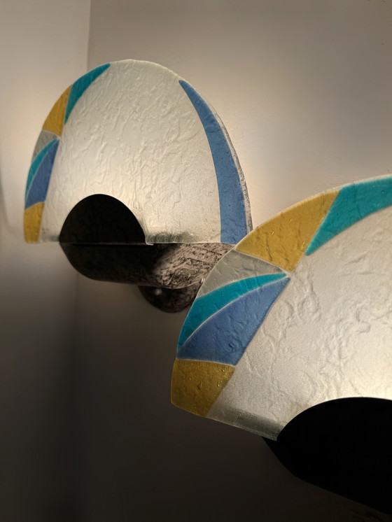 Image 1 of Wandleuchten Muranoglas 80er Jahre