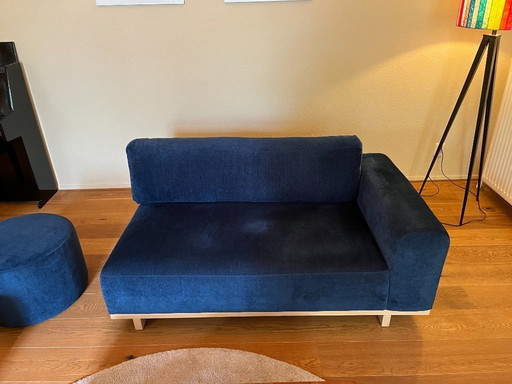2 sofas Aya by Sofacompany + matching footstool