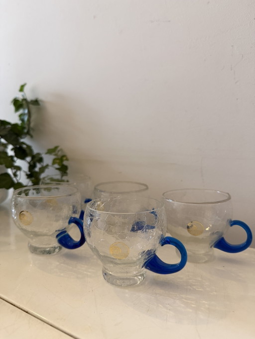 Cracked Glass Cups 60s/70s