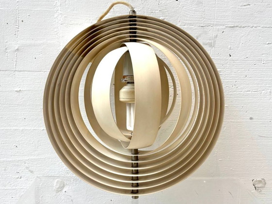 Image 1 of Lampada a sospensione vintage Moon di Verner Panton per Louis Poulsen, anni '60.