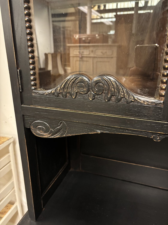 Vintage Buffet Cabinet – Sideboard cabinet, Glass, Wood (photo 9 of 10)