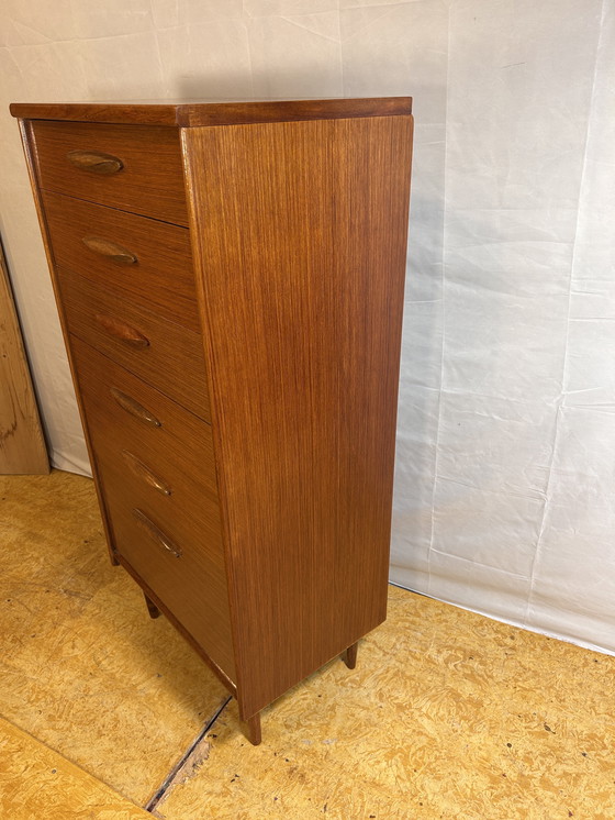 Image 1 of Mid century retro vintage teak chest of drawers by Austinsuite 1960 6drawers Danish design