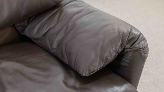 Image 1 of Cassina Maralunga 3-Sitzer-Sofa aus Leder von Vico Magistretti