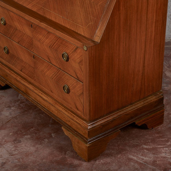Art Deco Drop-Front Trumeau Credenza – Specchi, Legno (photo 16 of 17)