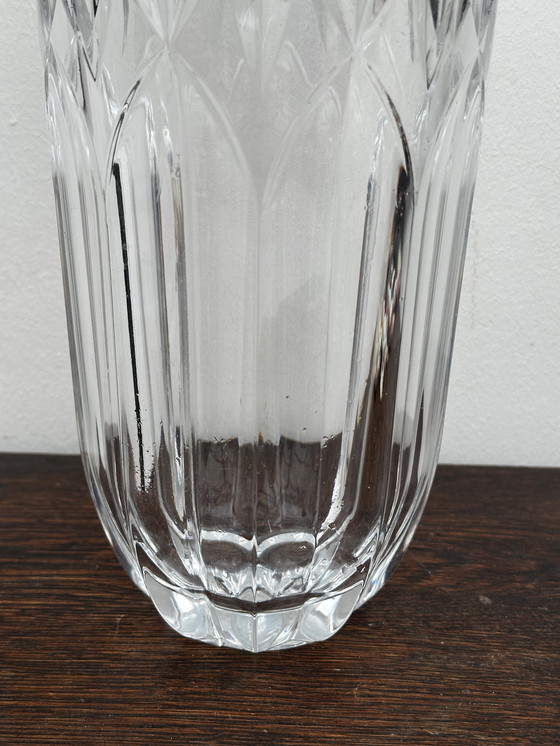 Image 1 of Vintage geslepen kristallen vaas - Bohemen kristal - H 30 cm