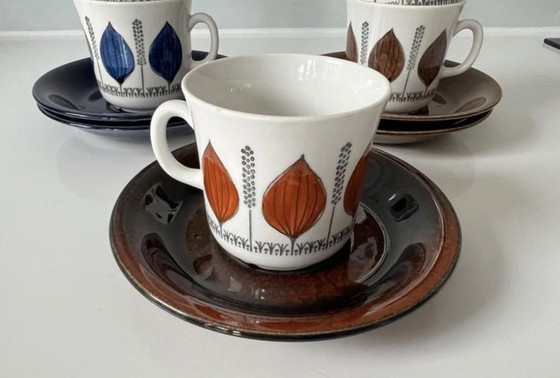 Image 1 of 5x tazza e piattino Upsala Ekeby Gefle Groblad rare stoviglie vintage
