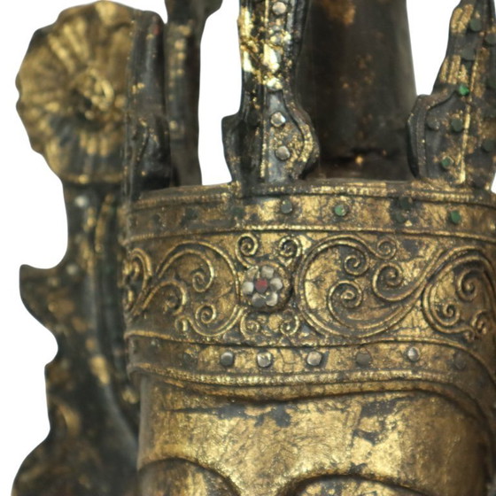 Image 1 of Buddha enorme in legno dorato 135 cm