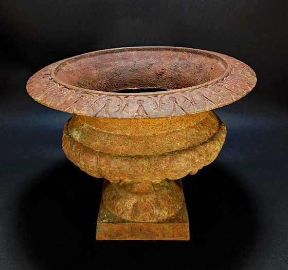 Antieke gietijzeren plantenbak – Medici-basin op voet – 27 cm – 5,5 kg – Cast Iron (photo 4 of 10)