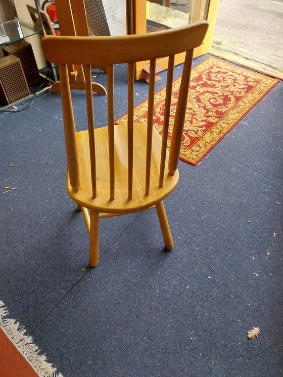 Image 1 of 4 x Pastoe Cees Braakman 1950s spindle chairs light oak