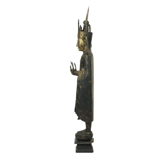 Image 1 of Buddha enorme in legno dorato 135 cm