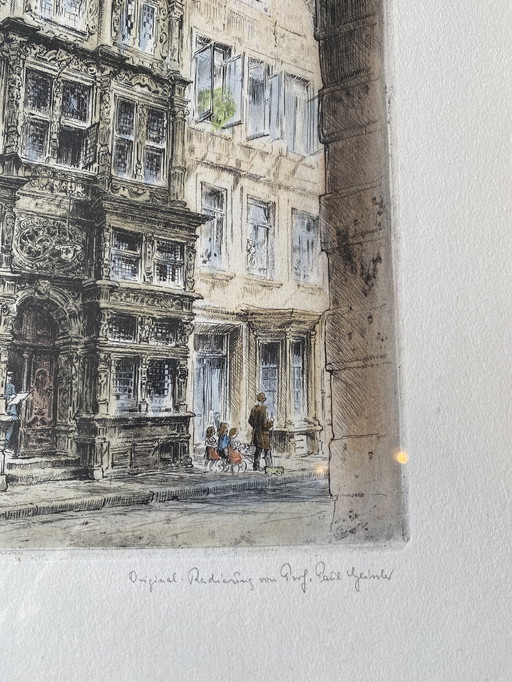 Gravure originale Prof. Paul Geißler