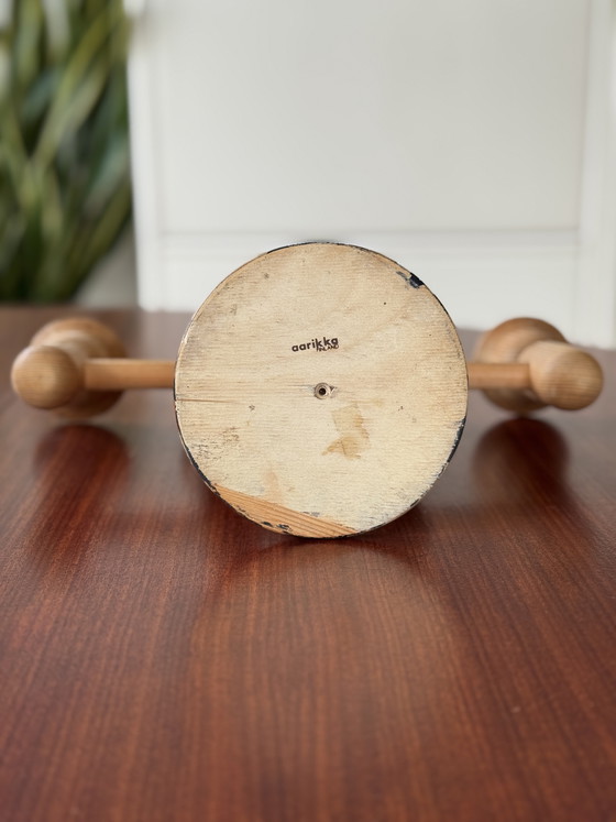 Image 1 of Vintage Aarikka Finland houten kandelaar - zeldzaam Scandinavisch design