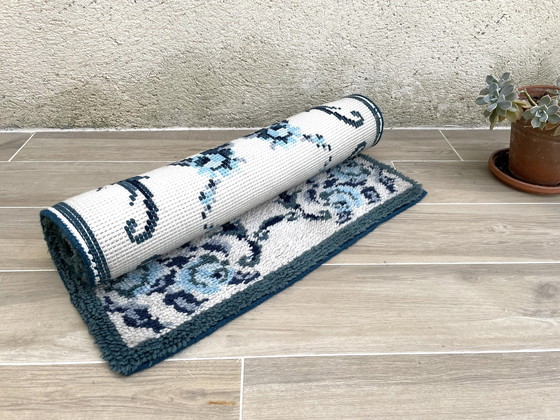 Image 1 of Bohème-Teppich Reine Wolle Blau - 125x78cm