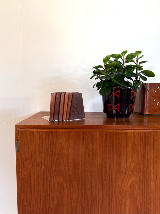 6x fermalibri vintage in palissandro, Kai Kristiansen ‘60, Librerie, Metallo, Legno, Marrone (foto 6 di 6)